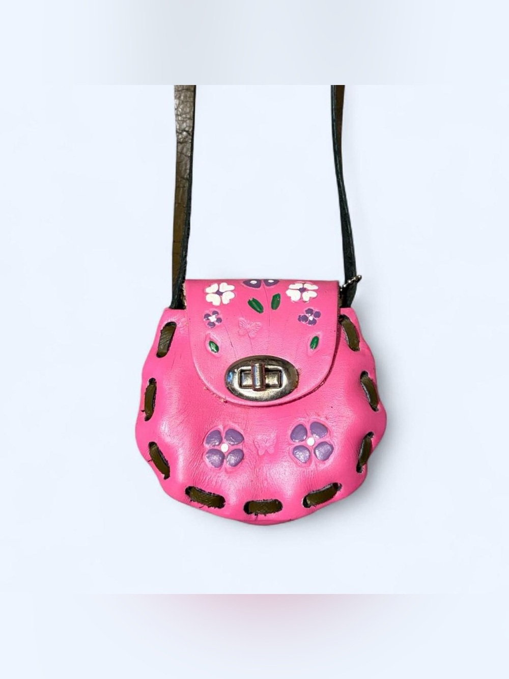 Y2K Floral Pink Crossbody Bag!